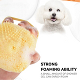 Silicone Pet Bathing Brush | Shampoo Dispenser Massage Brush for Dogs and Cats