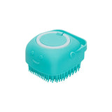 Silicone Pet Bathing Brush | Shampoo Dispenser Massage Brush for Dogs and Cats