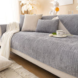 Simple Solid Color Chenille Scratch-resistant Protective Sleek Couch Cover