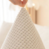 Simple Solid Colour Plush Furniture Protector Heavy-Duty Couch Cover