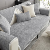 Waterproof Antimicrobial Simple Chenille Fabric Anti-scratch Elegant Couch Cover
