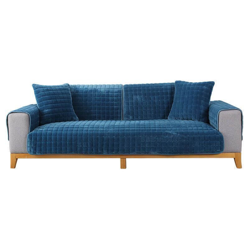 Square Flannel Scratch-Resistant & Anti-Slip Protection Durable Couch Cover