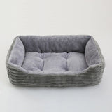 Square Plush Calming Dog Bed | Cushioned Kennel Sofa for Small to Large Pets