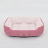 Square Plush Calming Dog Bed | Cushioned Kennel Sofa for Small to Large Pets