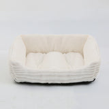 Square Plush Calming Dog Bed | Cushioned Kennel Sofa for Small to Large Pets