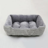 Square Plush Calming Dog Bed | Cushioned Kennel Sofa for Small to Large Pets