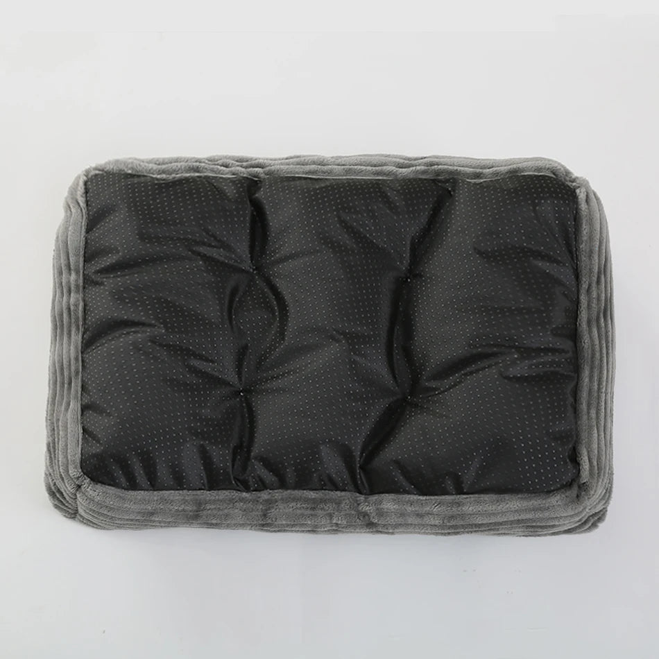 Square Plush Calming Dog Bed | Cushioned Kennel Sofa for Small to Large Pets