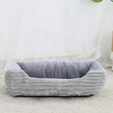 Square Plush Calming Dog Bed | Cushioned Kennel Sofa for Small to Large Pets