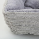 Square Plush Calming Dog Bed | Cushioned Kennel Sofa for Small to Large Pets