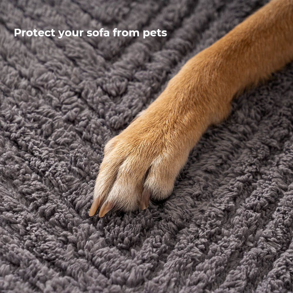 Thickened Plush Herringbone Non-slip Breathable Couch Cover
