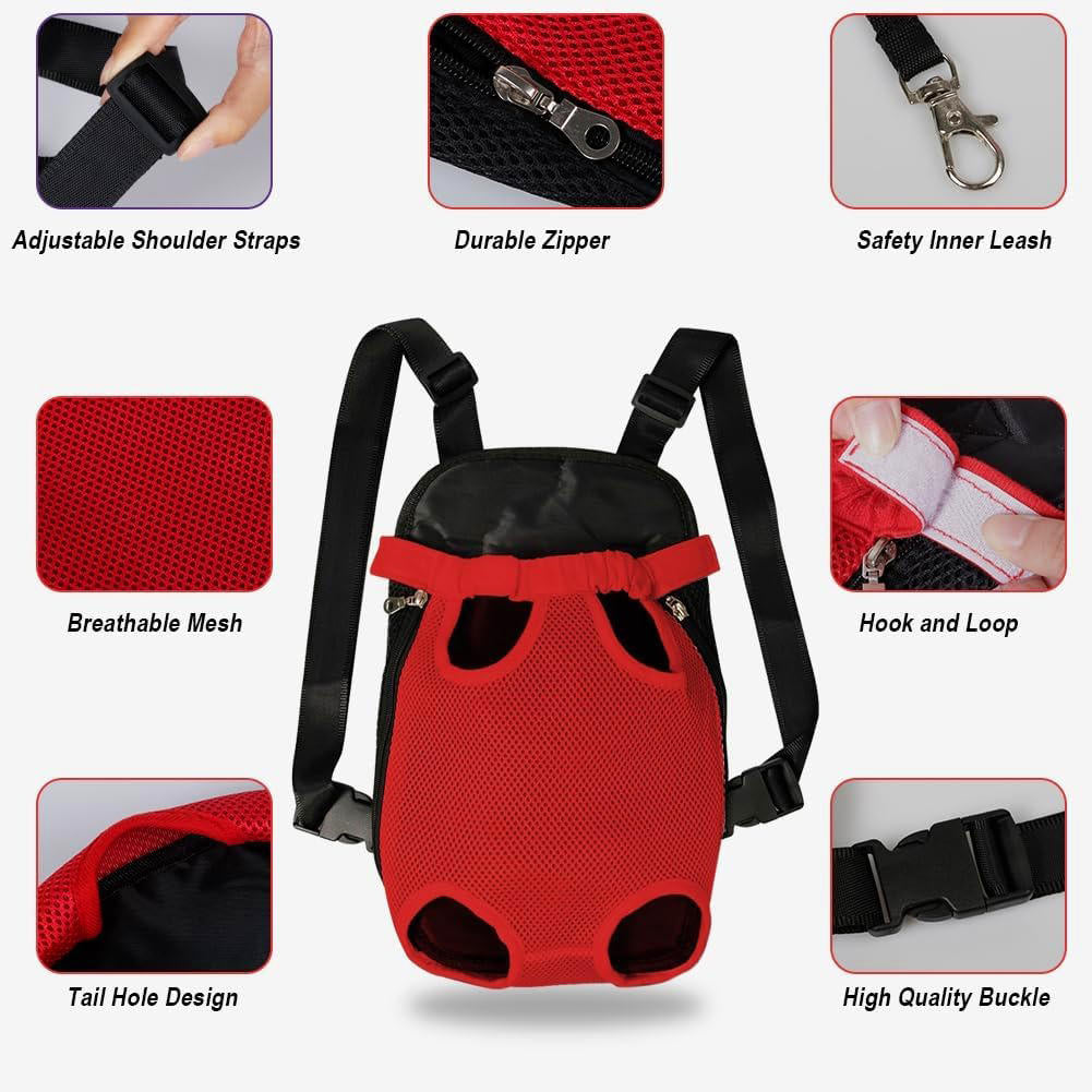 Unisex Adjustable Mesh Cat Carrier Bag | Comfortable Secure Travel Pouch 3