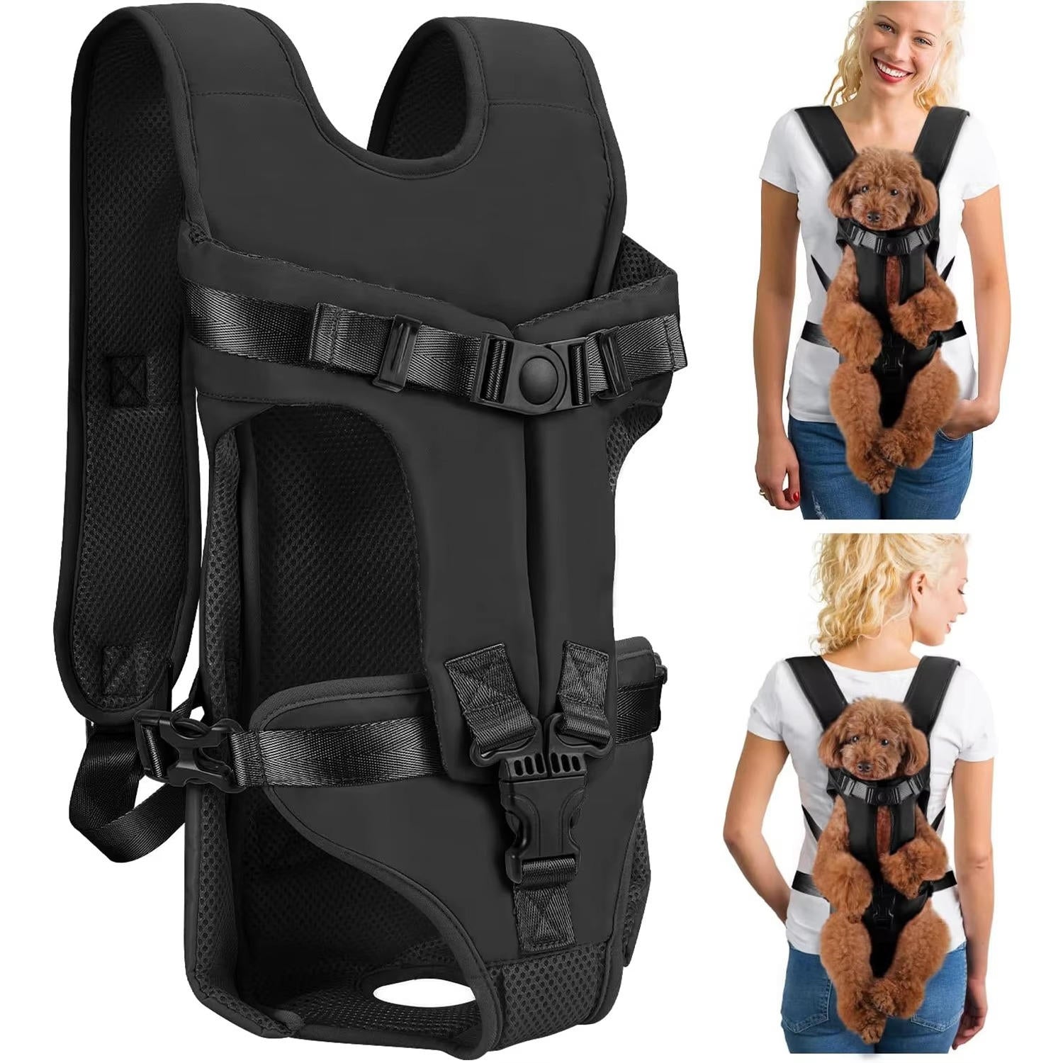 Unisex Dog Carrying Backpack | Breathable Mesh Pet Carrier for Outdoor Adventures 4
