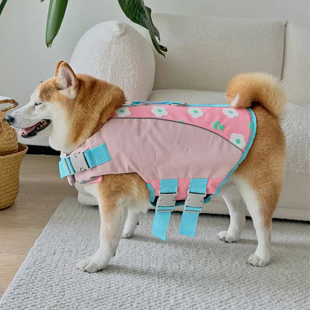 Unisex Durable Oxford Cloth Dog Life Jacket | Stylish High-Buoyancy Swim Vest for Safety 7