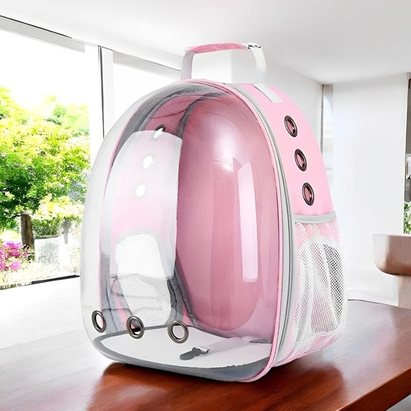 Unisex Durable Oxford Cloth Pet Carrier | Breathable Space Capsule Design for Cats and Dogs 0