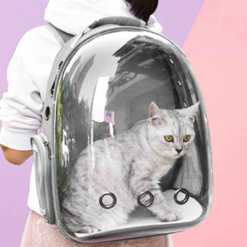 Unisex Durable Oxford Cloth Pet Carrier | Breathable Space Capsule Design for Cats and Dogs 6