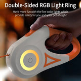 Unisex Durable Plastic Retractable Dog Leash | LED Illuminated Tangle-Free Walking Accessory 2