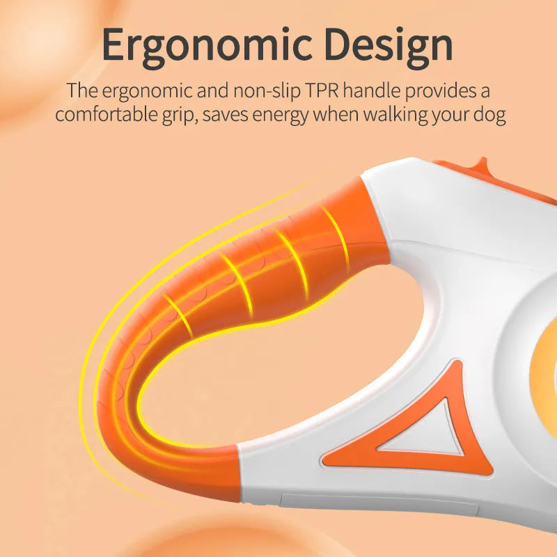 Unisex Durable Plastic Retractable Dog Leash | LED Illuminated Tangle-Free Walking Accessory 5