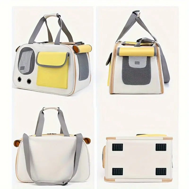 Unisex Oxford Cloth Travel Pet Carrier | Spacious and Comfortable Design for Cats and Small Dogs 4
