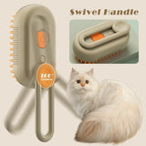 Unisex Pet Grooming Tool | 3-in-1 Steam Brush for Shedding | Gentle and Effective 5