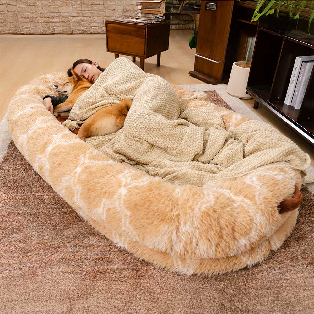 Unisex Plush Dog Bed | Cozy Oversized Donut Cuddle Cradle 5