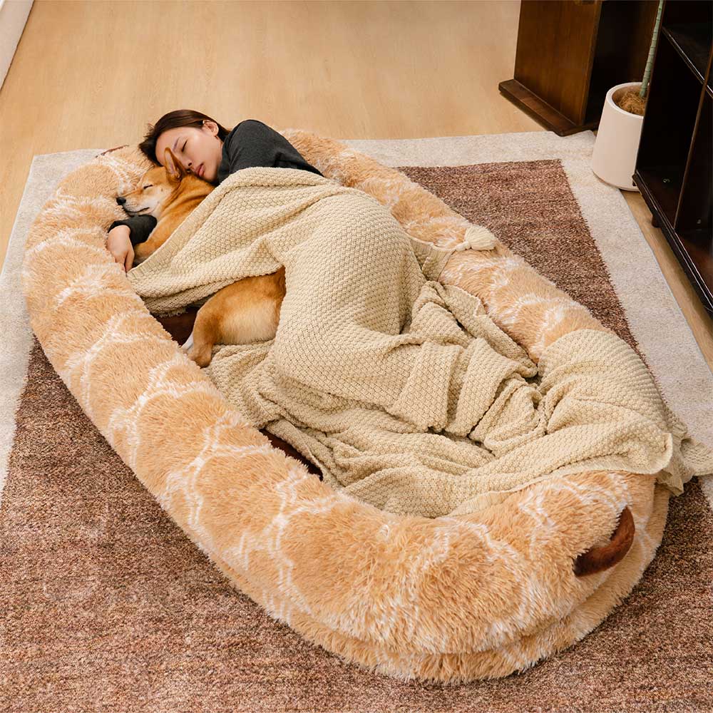 Unisex Plush Dog Bed | Cozy Oversized Donut Cuddle Cradle 7