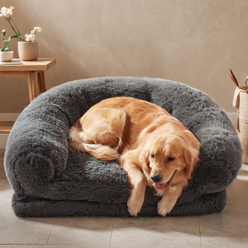 Unisex Plush Foldable Dog Bed | Extra-Large Cozy Lounge Space 1