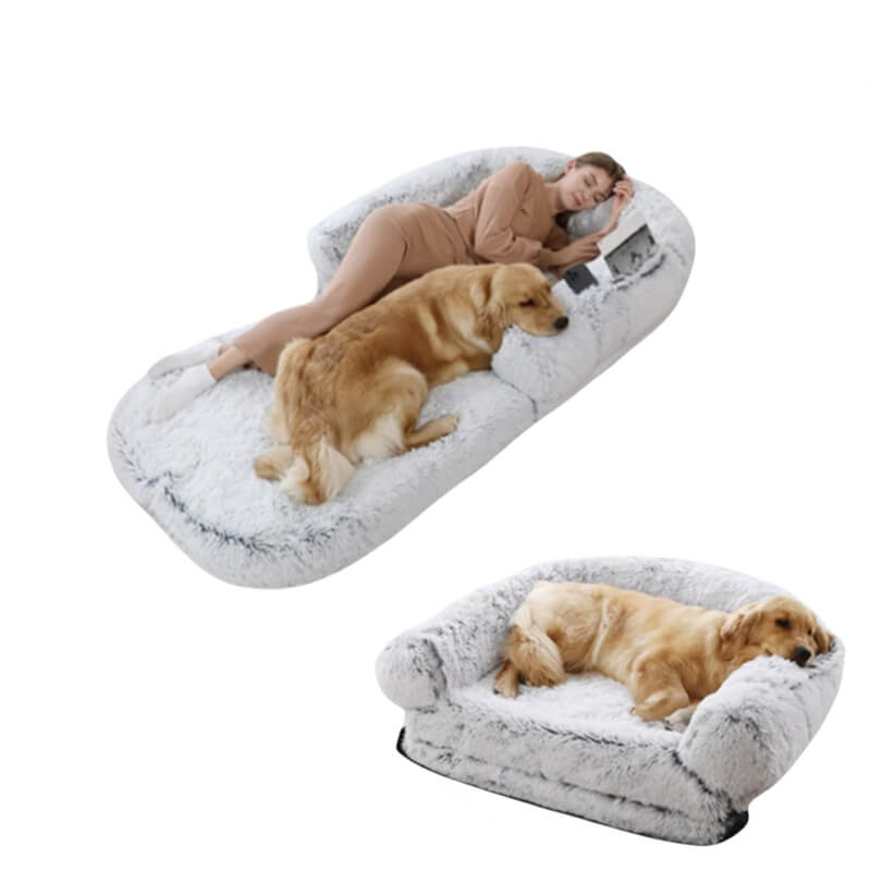 Unisex Plush Foldable Dog Bed | Extra-Large Cozy Lounge Space 10