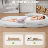Unisex Plush Foldable Dog Bed | Extra-Large Cozy Lounge Space 4