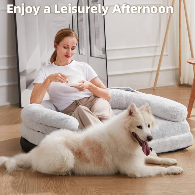 Unisex Plush Foldable Dog Bed | Extra-Large Cozy Lounge Space 6