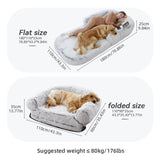 Unisex Plush Foldable Dog Bed | Extra-Large Cozy Lounge Space 8