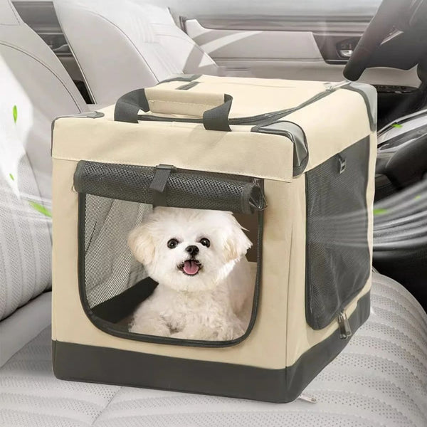 Unisex Portable Oxford Fabric Dog Crate | Lightweight Collapsible Pet Kennel for Indoor and Outdoor Use 0
