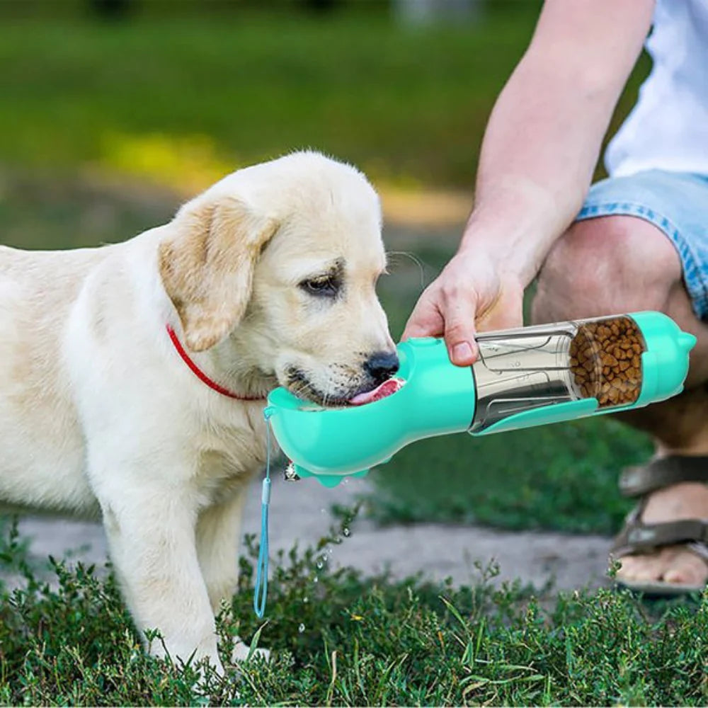Unisex Portable Plastic Dog Feeder | Innovative 4-in-1 Food Dispenser and Water Feeder 2