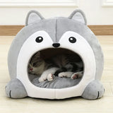 Very Soft Plush Cat Bed Basket | Cozy Lounger Cave for Cats and Small Dogs
