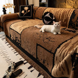 Vintage Chenille Anti-Scratch Sofa Protector Throw Breathable Couch Cover