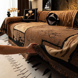 Vintage Chenille Anti-Scratch Sofa Protector Throw Breathable Couch Cover