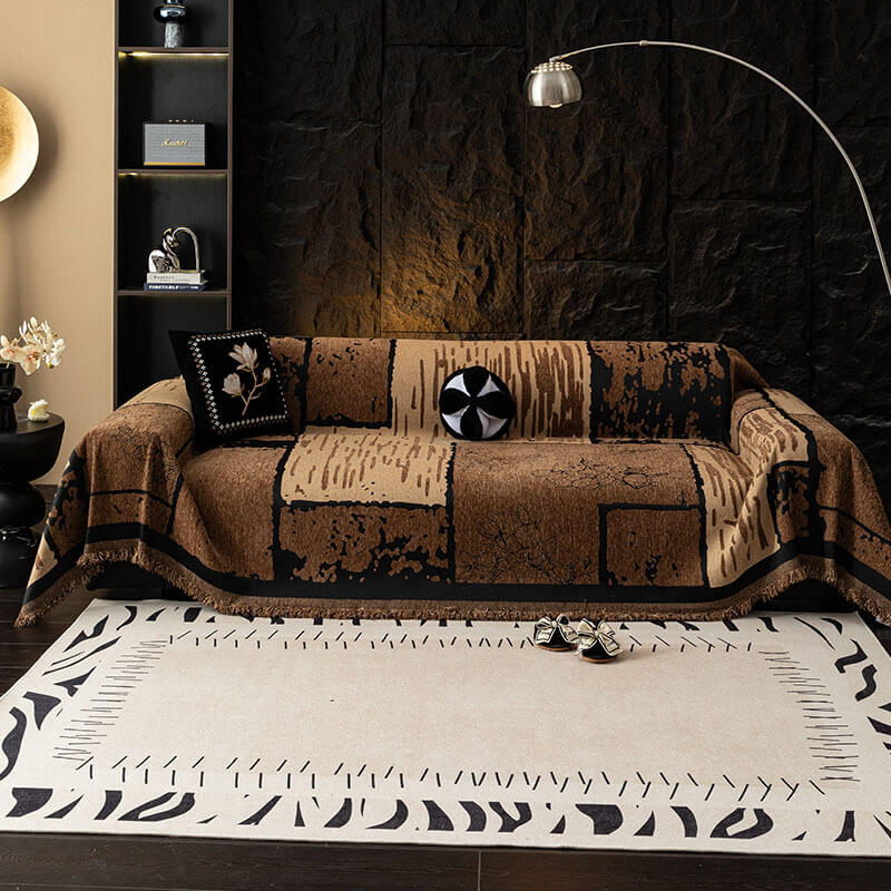 Vintage Chenille Anti-Scratch Sofa Protector Throw Breathable Couch Cover