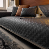 Water-resistant Leathaire Fabric Sofa Cover Furniture Protection Sleek Couch Cover