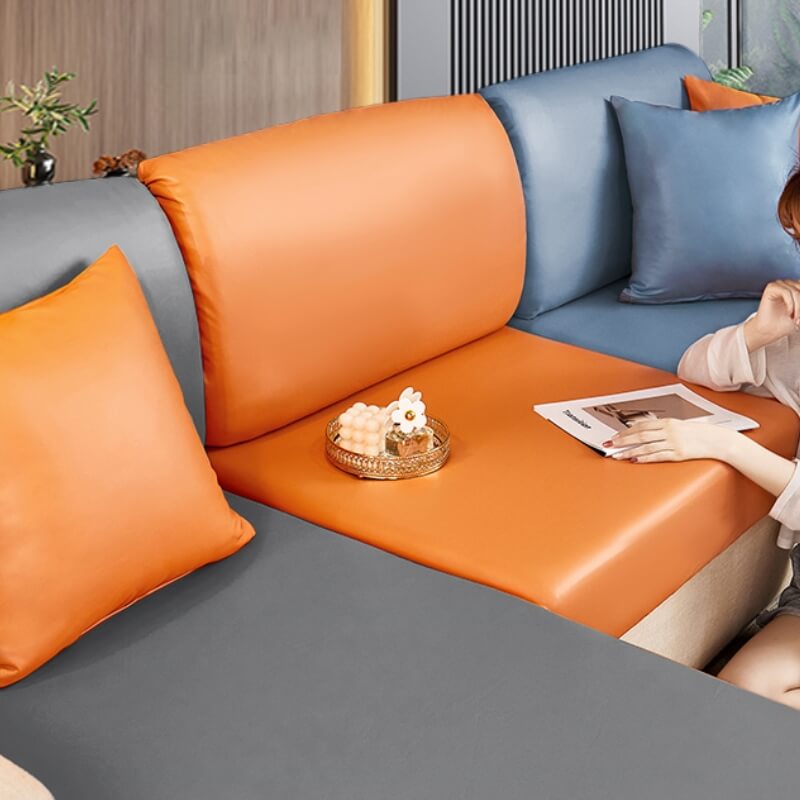 Waterproof Technology Fabric Fully Surround Anti-Scratch and Hair-Resistant Sectional Comfy Couch Cover