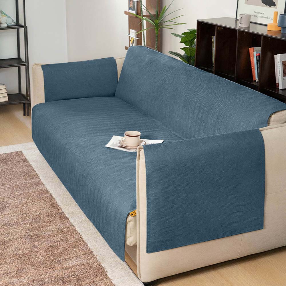 Waterproof Non-Slip Furniture Protector One-Piece Pet Sectional Stretch Couch Cover-Slipsafe