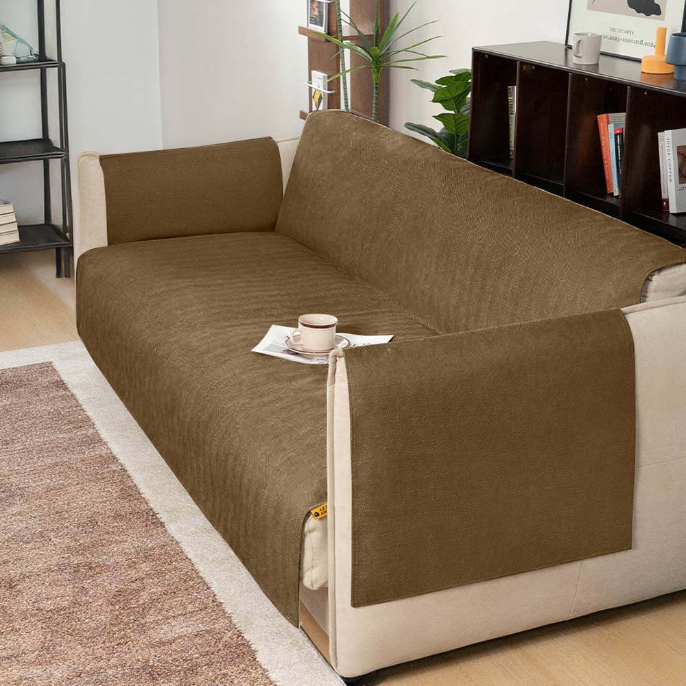 Waterproof Non-Slip Furniture Protector One-Piece Pet Sectional Stretch Couch Cover-Slipsafe