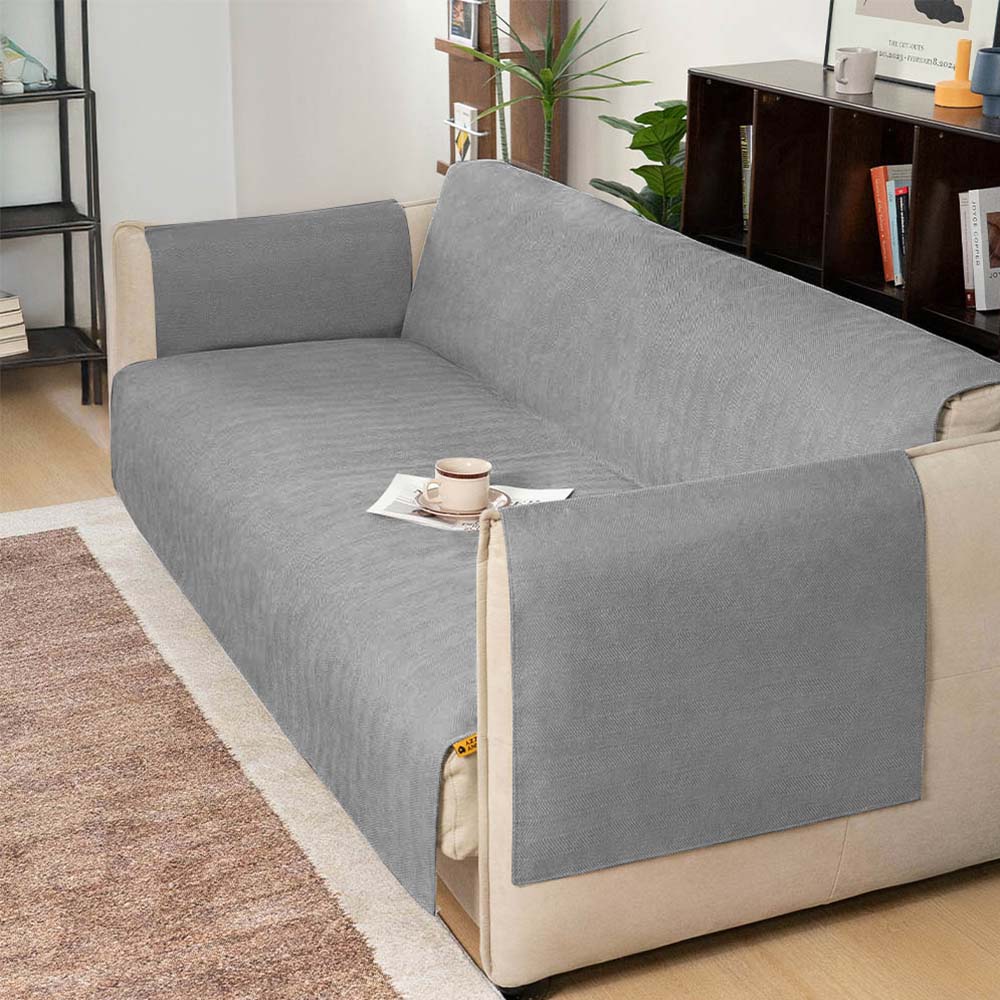 Waterproof Non-Slip Furniture Protector One-Piece Pet Sectional Stretch Couch Cover-Slipsafe