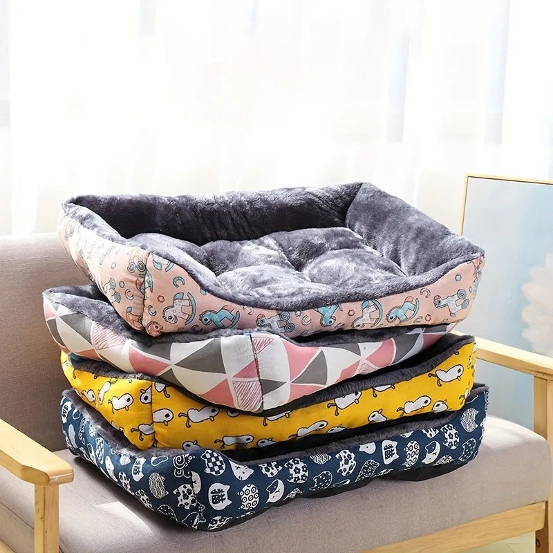 Winter Sofa Dog Bed | Soft Cushioned Basket Mat for Small to Large Dogs and Cats