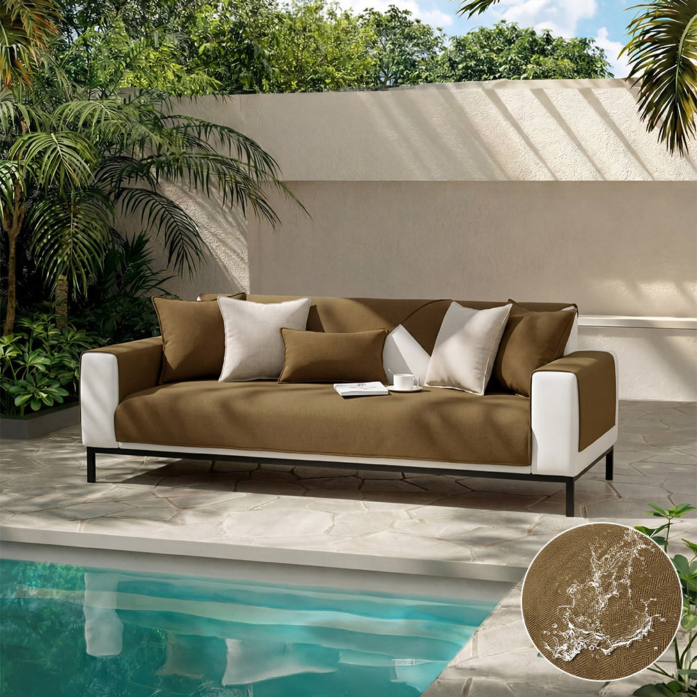 Waterproof All-season Stain-resistant Durable Outdoor Plush Couch Cover