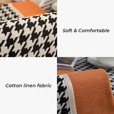 Classic Houndstooth Print Chenille Non-slip Anti-Slip Couch Cover