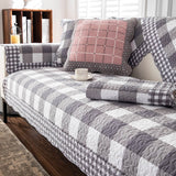 Cotton Plaid Anti-scratch Elegant Couch Cover