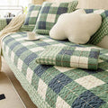 Cotton Plaid Anti-scratch Elegant Couch Cover