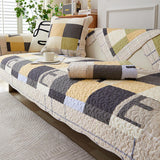 Cotton Plaid Anti-scratch Elegant Couch Cover