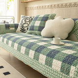 Cotton Plaid Anti-scratch Elegant Couch Cover