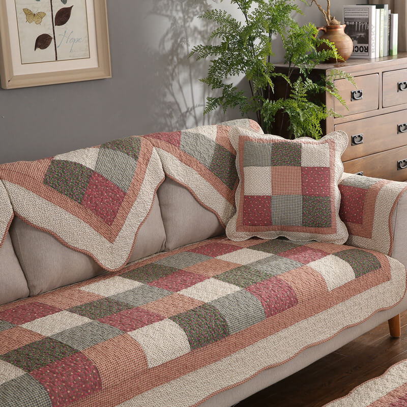 Cotton Quilted Washable Non-slip Waterproof Couch Cover