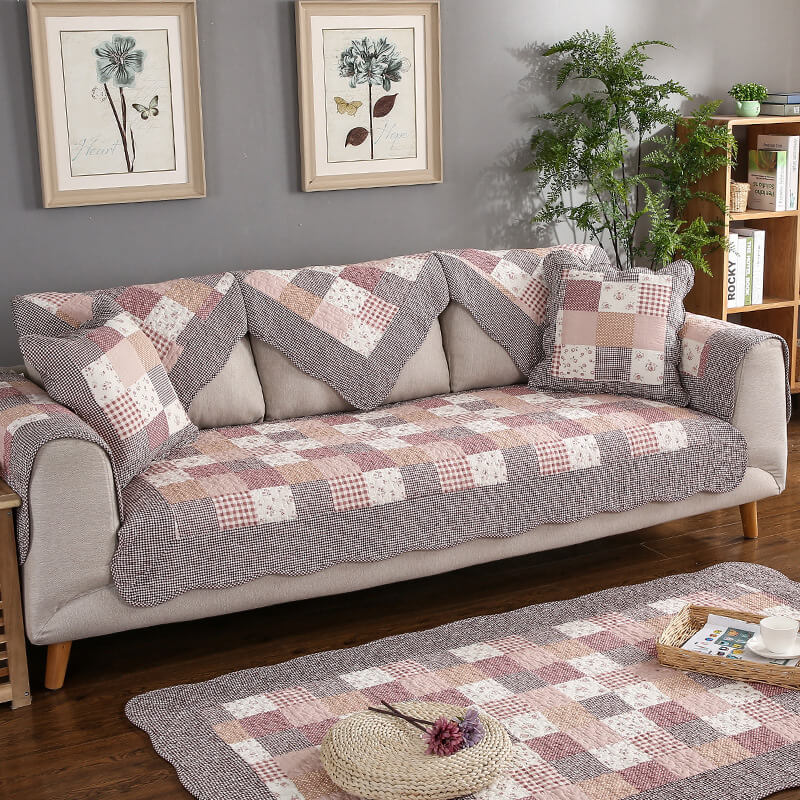Cotton Quilted Washable Non-slip Waterproof Couch Cover